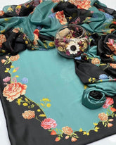 Allover Digital Printed Shamooz Silk 3 PIECE